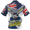 North Queensland Cowboys Zip Polo Shirt - Happy Australia Day We Are One And Free V2