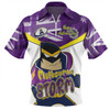 Melbourne Storm Zip Polo Shirt - Happy Australia Day We Are One And Free V2
