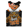 Wests Tigers Men Singlet - Happy Australia Day We Are One And Free
