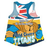 Gold Coast Titans Women Racerback Singlet - Happy Australia Day We Are One And Free