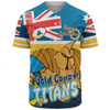 Gold Coast Titans Baseball Shirt - Happy Australia Day We Are One And Free