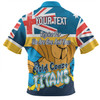 Gold Coast Titans Zip Polo Shirt - Happy Australia Day We Are One And Free