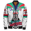 New Zealand Warriors Bomber Jacket - Happy Australia Day We Are One And Free V2