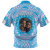 Australia Aboriginal Custom Polo Shirt - Believe You Can And Hold Firmly Onto Your Dreams Personalised Photo (Blue) Polo Shirt