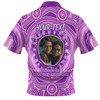 Australia Aboriginal Custom Polo Shirt - Believe You Can And Hold Firmly Onto Your Dreams Personalised Photo (Purple) Polo Shirt