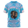 Australia Aboriginal Custom T-shirt - Believe You Can And Hold Firmly Onto Your Dreams Personalised Photo (Blue) T-shirt