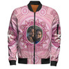 Australia Aboriginal Custom Bomber Jacket - Believe You Can And Hold Firmly Onto Your Dreams Personalised Photo (Pink) Bomber Jacket