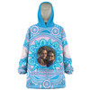 Australia Aboriginal Custom Snug Hoodie - Believe You Can And Hold Firmly Onto Your Dreams Personalised Photo (Blue) Snug Hoodie