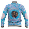 Australia Aboriginal Custom Baseball Jacket - Believe You Can And Hold Firmly Onto Your Dreams Personalised Photo (Blue) Baseball Jacket