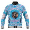 Australia Aboriginal Custom Baseball Jacket - Believe You Can And Hold Firmly Onto Your Dreams Personalised Photo (Blue) Baseball Jacket