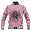 Australia Aboriginal Custom Baseball Jacket - Believe You Can And Hold Firmly Onto Your Dreams Personalised Photo (Pink) Baseball Jacket