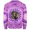 Australia Aboriginal Custom Sweatshirt - Believe You Can And Hold Firmly Onto Your Dreams Personalised Photo (Purple) Sweatshirt