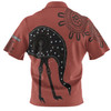 Australia Emu Aboriginal Custom Polo Shirt - Emu Dreamtime Polo Shirt