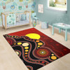 Australia Aboriginal Area Rug - Australia Aboriginal Lives Matter Flag Circle Dot Painting Art