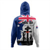 Australia Anzac Day Hoodie - Anzac Day With Map And Flag Australia Hoodie