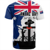 Australia Anzac Day T-shirt - Anzac Day With Map And Flag Australia T-shirt