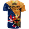Australia Anzac Day T-shirt - Anzac Day Flag Lest We Forget T-shirt