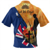 Australia Anzac Day Zip Polo Shirt - Anzac Day Flag Lest We Forget Zip Polo Shirt