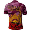 Brisbane Broncos Polo Shirt - Brisbane Broncos Anzac Day Lest We Forget