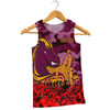 Brisbane Broncos Men Singlet - Brisbane Broncos Anzac Day Lest We Forget