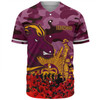 Brisbane Broncos Baseball Shirt - Brisbane Broncos Anzac Day Lest We Forget