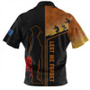 Australia Anzac Day Zip Polo Shirt - Anzac Day Lest We Forget Poppy Zip Polo Shirt