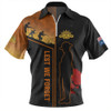 Australia Anzac Day Zip Polo Shirt - Anzac Day Lest We Forget Poppy Zip Polo Shirt