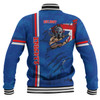 Newcastle Knights Baseball Jacket - Happy Australia Day Flag Scratch Style