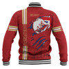 Redcliffe Dolphins Baseball Jacket - Happy Australia Day Flag Scratch Style