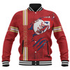 Redcliffe Dolphins Baseball Jacket - Happy Australia Day Flag Scratch Style