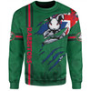 South Sydney Rabbitohs Sweatshirt - Happy Australia Day Flag Scratch Style