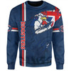 Sydney Roosters Sweatshirt - Happy Australia Day Flag Scratch Style