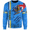 Gold Coast Titans Sweatshirt - Happy Australia Day Flag Scratch Style