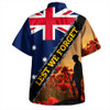 Australia Hawaiian Shirt Custom Anzac Day Let We Forget Barbed Wire