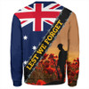 Australia Sweatshirt Custom Anzac Day Let We Forget Barbed Wire