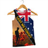 Australia Men Singlet Custom Anzac Day Let We Forget Barbed Wire