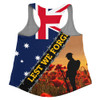 Australia Women Racerback Singlet Custom Anzac Day Let We Forget Barbed Wire