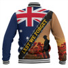 Australia Baseball Jacket Custom Anzac Day Let We Forget Barbed Wire