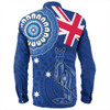 Australia Long Sleeve Shirt Flag With Kangaroo Aboriginal