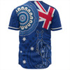 Australia Baseball Shirt Flag With Kangaroo Aboriginal