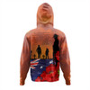 Australia Hoodie Lest We Forger Soldiers Flag With Poppy Flower