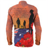 Australia Long Sleeve Shirt Lest We Forger Soldiers Flag With Poppy Flower