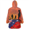 Australia Snug Hoodie Lest We Forger Soldiers Flag With Poppy Flower