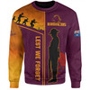 Brisbane Broncos Sweatshirt - Anzac Day Lest We Forget Poppy