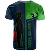 Canberra Raiders T-Shirt - Anzac Day Lest We Forget Poppy