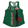 South Sydney Rabbitohs Women Racerback Singlet - Anzac Day Lest We Forget Poppy