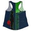 Canberra Raiders Women Racerback Singlet - Anzac Day Lest We Forget Poppy