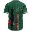 South Sydney Rabbitohs Baseball Shirt - Anzac Day Lest We Forget Poppy