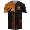Wests Tigers Baseball Shirt - Anzac Day Lest We Forget Poppy