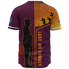 Brisbane Broncos Baseball Shirt - Anzac Day Lest We Forget Poppy